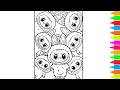 Coloring Labubu Elves Labubu Resting Under Giant Mushroom Soymilk Labubu Coloring Pages