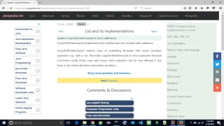 Explain CopyOnWriteArrayList in Java collections javapedia net