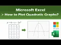 Graphing Quadratic Functions - Microsoft Excel Charts and Graphs Tutorial