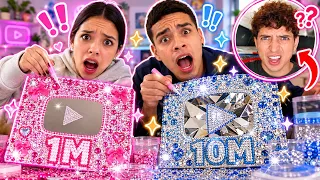 ¡La BROMA del BOTÓN DE DIAMANTE salió MAL! Mi hermano nos corrió 🏠
