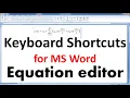 How to use MS Word Equation editor to write Mathematical using Keyboard shortcut