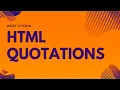 HTML - Quotation and Citation Elements