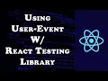 Testing typing and clicking in React