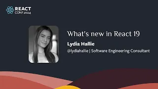 What s new in React 19 Lydia Hallie