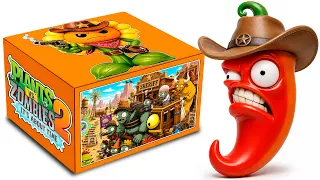 ¡CAJA MISTERIOSA PLANTS VS ZOMBIES 2! 🎁 Nuevas figuras del SALVAJE OESTE