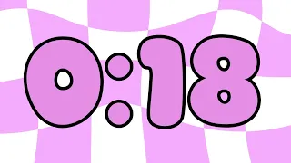 30 Second Timer Pink White Countdown