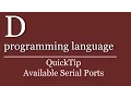 QuickTip - D programming language Tutorial