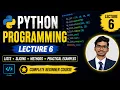 Python Programming Full Course Lecture 6 Lists in Python Complete Beginner Guide
