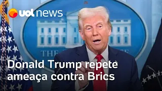 Trump repete ameaça contra Brics um dia antes de prazo para impor tarifas ao México e Canadá