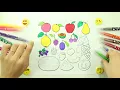 Coloring Pages - Learn Fuits For Kids