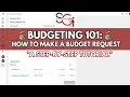 BUDGETING 101 How to Create a Budget Request - Special Allocations Ep 2