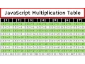 JavaScript - How To Create Multiplication Table Using Javascript HTML CSS with source code