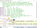 Menu Driven Program Area Part 1 of 2