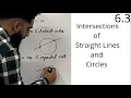 Edexcel AS Level Maths 6 3 Intersections of Straight Lines and Circles