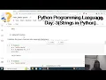 Python Programming Language series in Nepali Day -3 Strings in Python