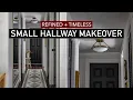 EXTREME SMALL HALLWAY MAKEOVER - lime wash paint DIY artwork decor ideas