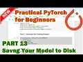 PyTorch Beginner Tutorial - Part 1 How to Save Your Model to Disk