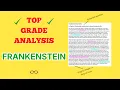 Annotating Frankenstein Extract FULL MARKS Breakdown
