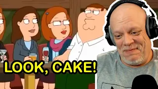 family guy reaction try not to laugh look cake 