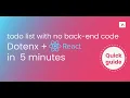 Build a TO-DO application with React and DoTenX