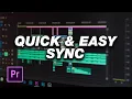 Adobe Premiere Pro Tutorial How To Sync For Beginners