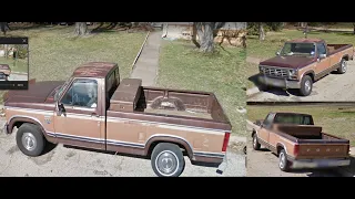 My ex neighbors custom Ford F100 with uncommon color combo What are these hubcaps - COMMENT