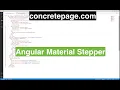 Angular Material Stepper