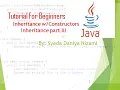 Inheritance with Constructors in Java