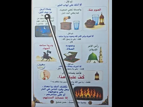 **ألا أدلك على أبواب الخير؟ 🌿 | حديث معاذ بن جبل رضي الله عنه | الصوم والصدقة وقيام الليل #Shorts**