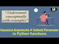 Keyword arguments Default Parameters in Python