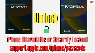 FIX Unlock iPhone Unavailable Security Lockout support apple passcode Screen iOS 16 4