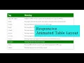 How to create html css animated Table design