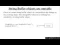 242 String Buffer objects are mutable in Java Programming Hindi