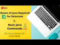 Basics of Java Required for Selenium Basic Java Commands Selenium Tutorial - 6 BIX IT ACADEMY