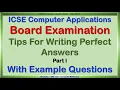 Board Examinations Important tips for ICSE Computer Applications Java for class 10