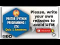 Python Programming Quiz 1 KNC402 Answers with Proper Reasoning AKTU Correct