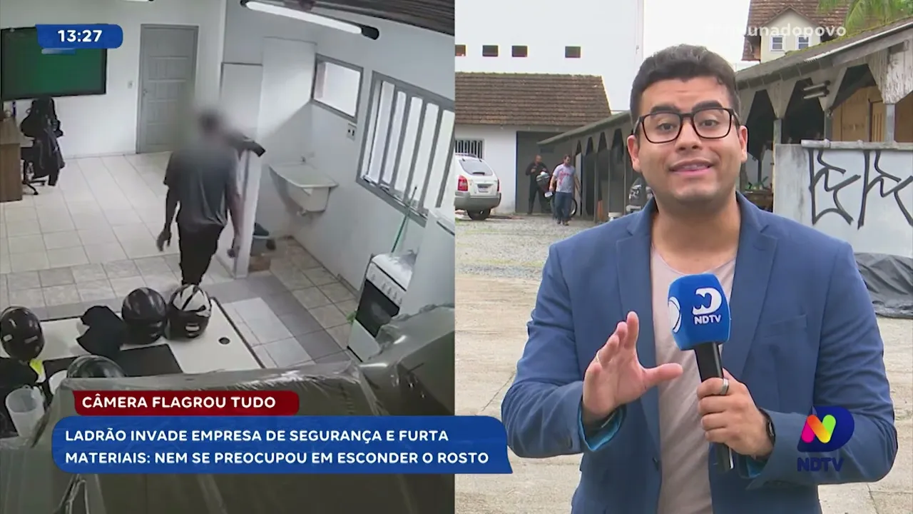 Audácia criminosa: furto em empresa de segurança choca Joinville