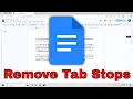 How to Remove Tab Stops in Google Docs Guide