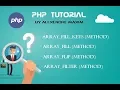 PHP Tutorial Array Methods Array - Fill
