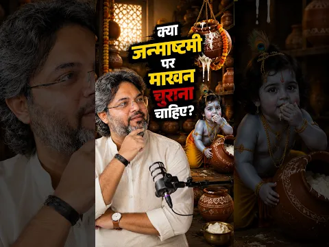 क्या जन्माष्टमी पर माखन चुराना चाहिए?🦚#janmashtami #krishna #akshatgupta #shorts #janmashtamispecial