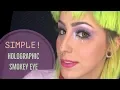 SIMPLE Holographic Alien Babe Festival Makeup Tutorial Easy