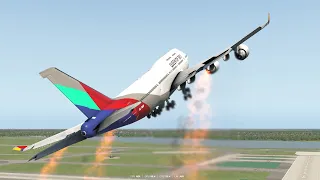 Drunk B747 Pilot Take Off With Engine Fires | XP11