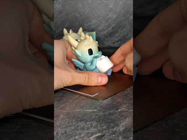 Hungry Baby Dragon eating Marshmallow / Deco / Christmas Ornament video thumbnail