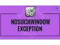 Selenium NoSuchWindowException