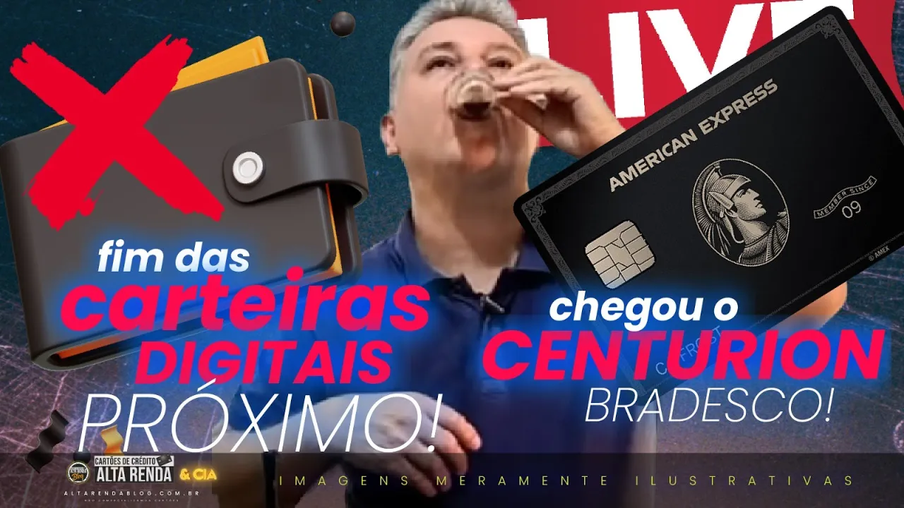 ????LIVE: SERÁ O FIM DAS CARTEIRAS DIGITAIS NO BRASIL? BRADESCO ANUNCIA SEU NOVO CARTÃO AMEX CENTURION