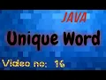 Unique String in Java Program ICSE ISC Computer