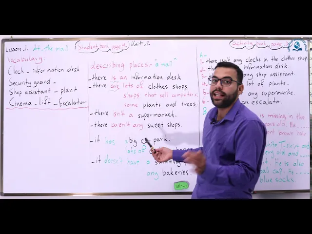 ⁣مادة اللغة الإنكليزية للصف الثالث المتوسط ، الوحدة الاولى : الدرس الاول