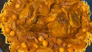 رشتة كسكاس رشدة بالبصلة نوع من المكرونة البيتي 