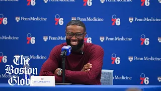 Jaylen Brown talks about relationship with Jayson Tatum in 76ers press conference