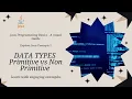Java Data Types Explained Visually Primitive vs Non-Primitive Made Easy for Beginners
